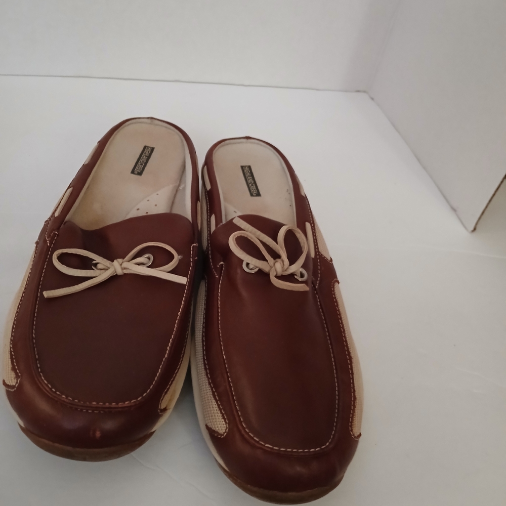 Elegant Brown and Tan Women's Mules